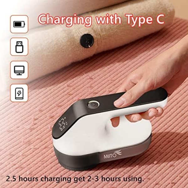 Fabric Shaver, Fuzz Remover, Rechargeable Lint Remover, LED Digital Display - Image 5