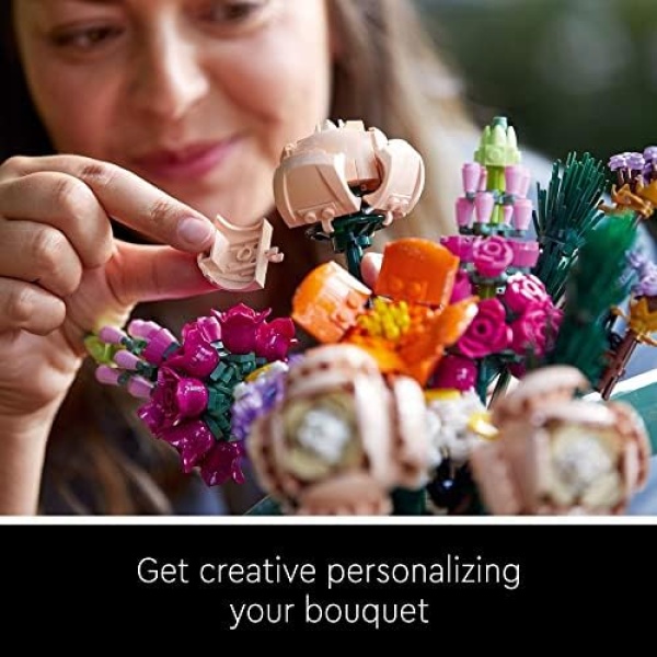 LEGO Icons Flower Bouquet 10280 Building Decoration Set - Artificial Flowers - Image 3
