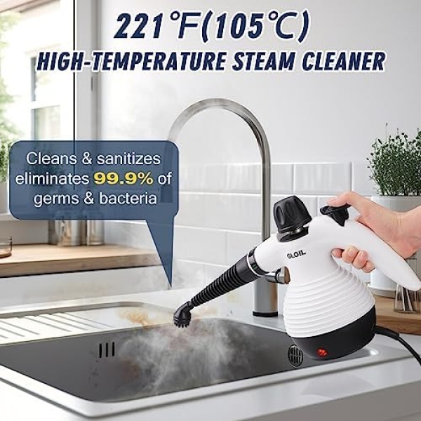 GLOIL Handheld Steam Cleaner, Steamer for Cleaning, Multipurpose Portable Steam - Image 2