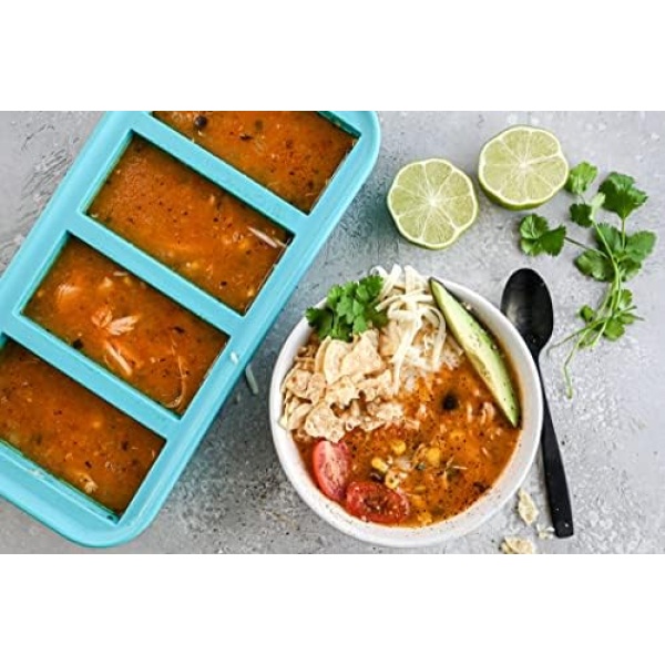 Souper Cubes 1-Cup Extra-Large Silicone Freezing Tray With Lid - Image 3
