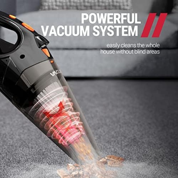 VacLife Handheld Vacuum, Car Vacuum Cleaner Cordless Rechargeable, Mini Portable - Image 3