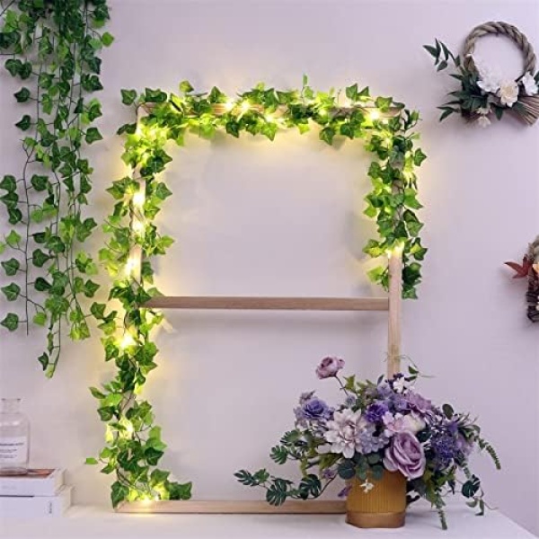 12 Packs Artificial Ivy, 84FT Garland Hanging Plants Fake Vines with 200 LED - Image 6