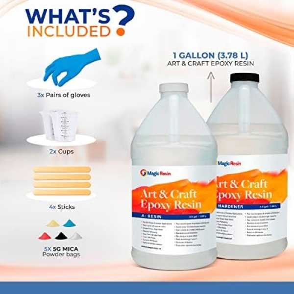 Epoxy Resin Kit for Art & Craft | 1 Gallon (3.78 L) | UV Resistant & Odorless - Image 6