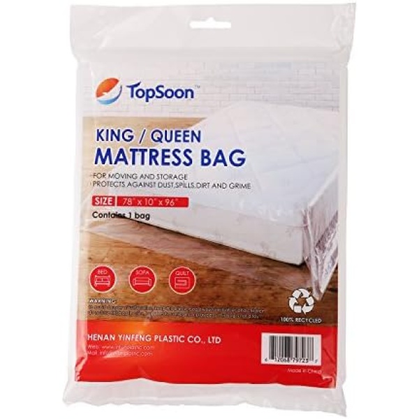 TopSoon King/Queen Mattress Bag for Storage Mattress Disposal Bag Mattress Bag