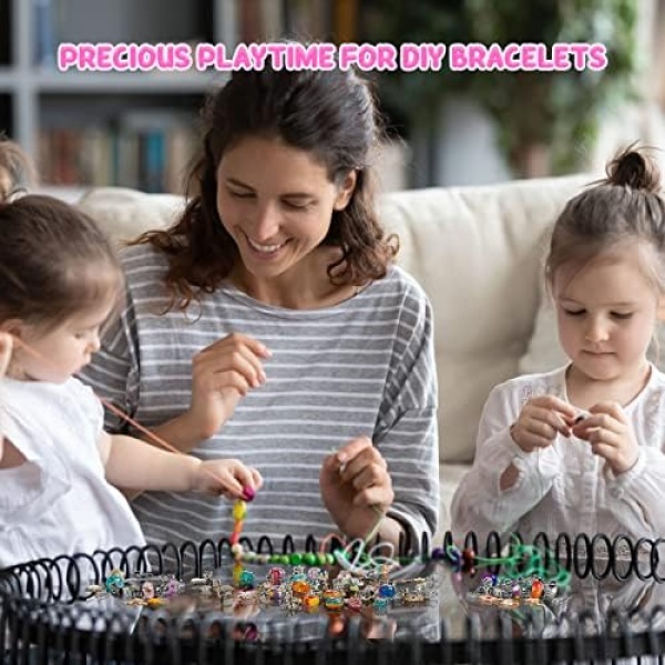 PERRYHOME Charm Bracelet Making Kit for Girls, 62 Pcs Unicorn Jewelry Making Kit - Image 6