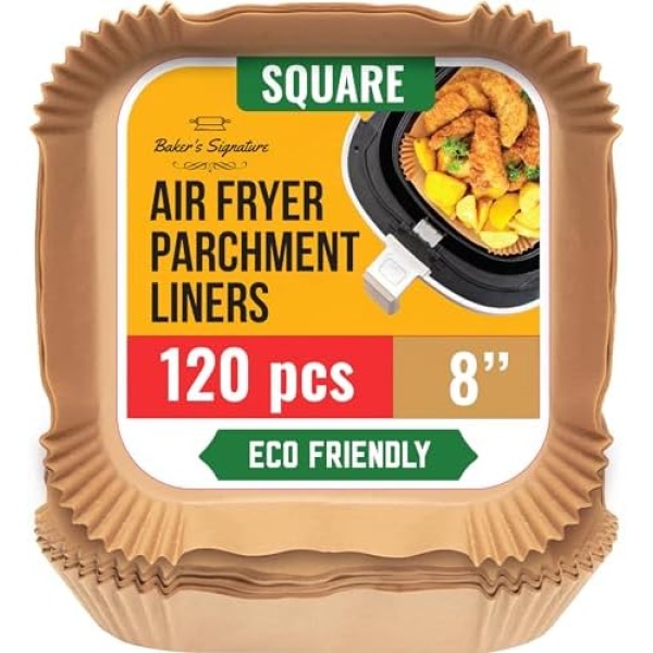 Air Fryer Liners, 120Pcs Disposable Air Fryer Parchment Paper Liners