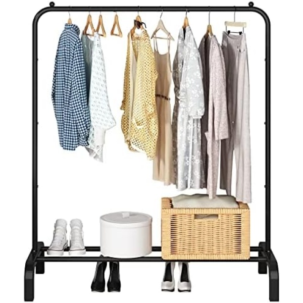 UDEAR Clothing Rack Portable Single Rod Garment Rack Multi-Functional Hanger - Image 3