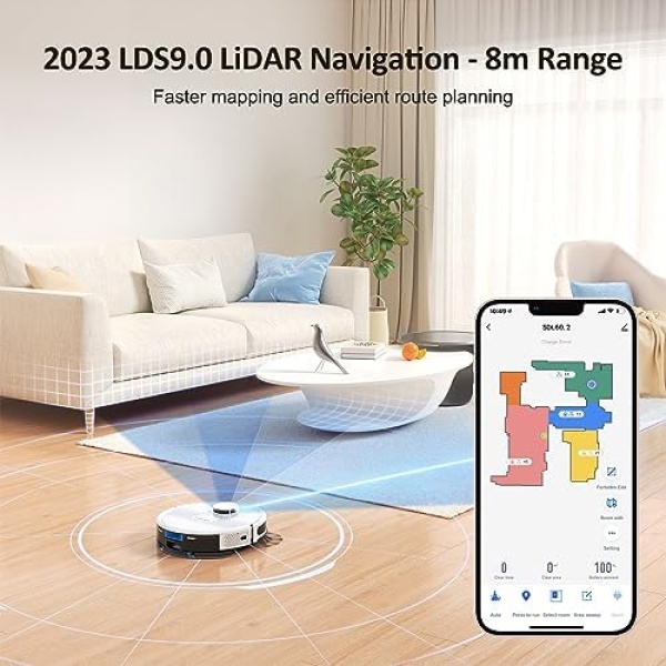 Robot vacuums 3000Pa, Lubluelu 2 in 1 Robot Vacuums and Mop, Lidar Navigation - Image 3