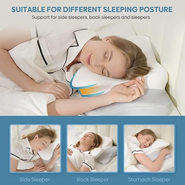 Cervical Pillow for Neck and Shoulder Pain, Ergonomic Contour Pillows Memory - Image 3
