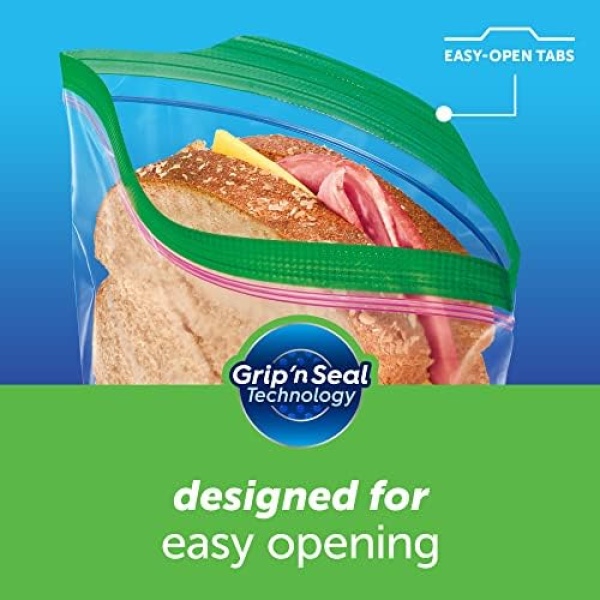 Ziploc Snack and Sandwich Bags for On-the-Go Freshness, Grip 'n Seal Technology - Image 6