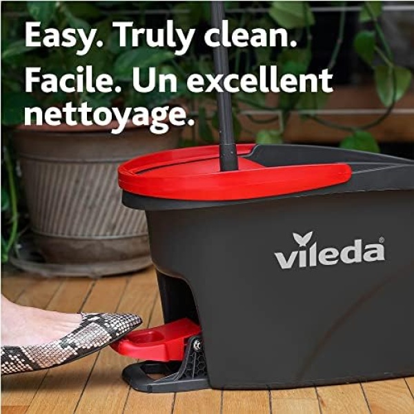 Vileda EasyWring Microfibre Spin Mop & Bucket Floor Cleaning System with Power - Image 8