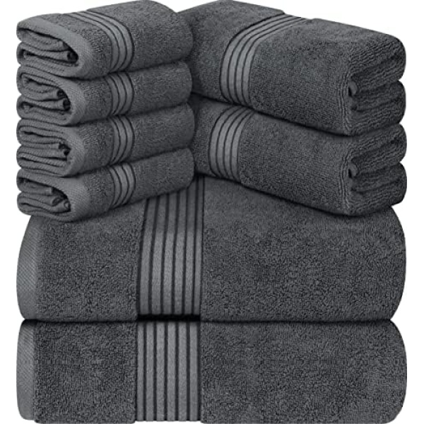 Utopia Towels - 8 Piece Premium Towel Set, 2 Bath Towels, 2 Hand Towels