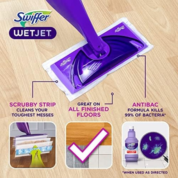 Swiffer WetJet Spray Mop Kit : Includes 1 Floor Mop, 1 Bottle of Floor Cleaner - Image 2