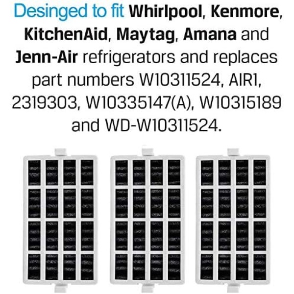 Fresh Flow Refrigerator Air Filter Replacement for Whirlpool W10311524 - Image 6