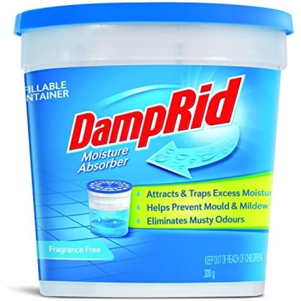 DampRid Fragrance Free Refillable Moisture Absorber - 10.5oz Cup Traps Moisture