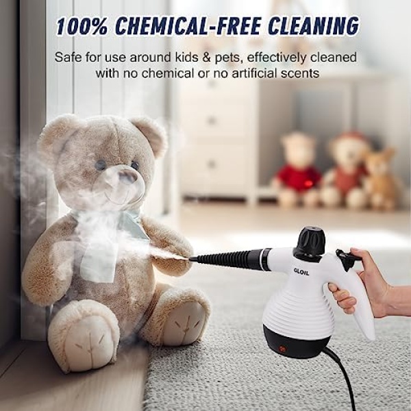 GLOIL Handheld Steam Cleaner, Steamer for Cleaning, Multipurpose Portable Steam - Image 3