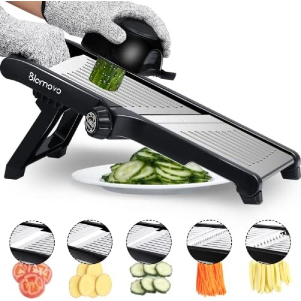 Mandoline Slicer, Vegetable Mandolin Slicer for Kitchen, Adjustable Thickness