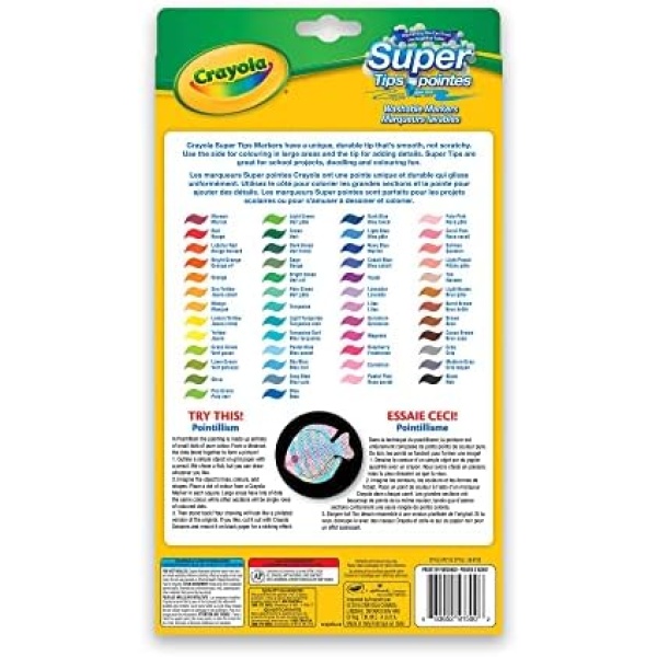 Crayola 50 Super Tips Washable Markers Arts & Crafts, 51 Count (Pack of 1) - Image 3