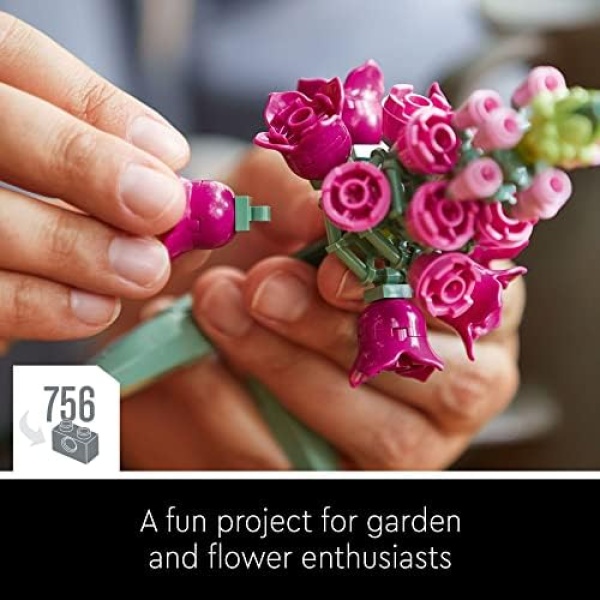 LEGO Icons Flower Bouquet 10280 Building Decoration Set - Artificial Flowers - Image 5