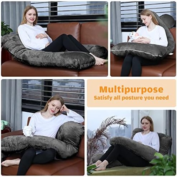 Chilling Home 59 Inch Pregnancy Pillow for Sleeping, Maternity Pillow for - Image 4