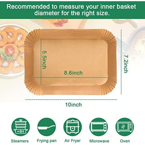 100PCS Air Fryer Liners Disposable for Ninja DZ201/DZ401, Ninja Air Fryer - Image 5