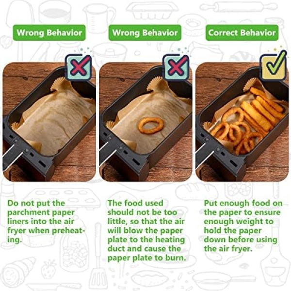 (125PCS) Air Fryer Liners, Air Fryer Disposable Paper Liner for Ninja Dual Air - Image 4