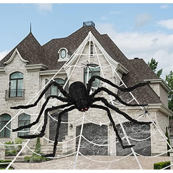 Halloween Spider Decorations,51" Giant Spider Decorations,200" Halloween Spider - Image 9