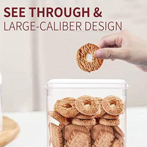 PRAKI Large Airtight Food Storage Containers, 10PCS BPA Free Plastic Cereal - Image 5