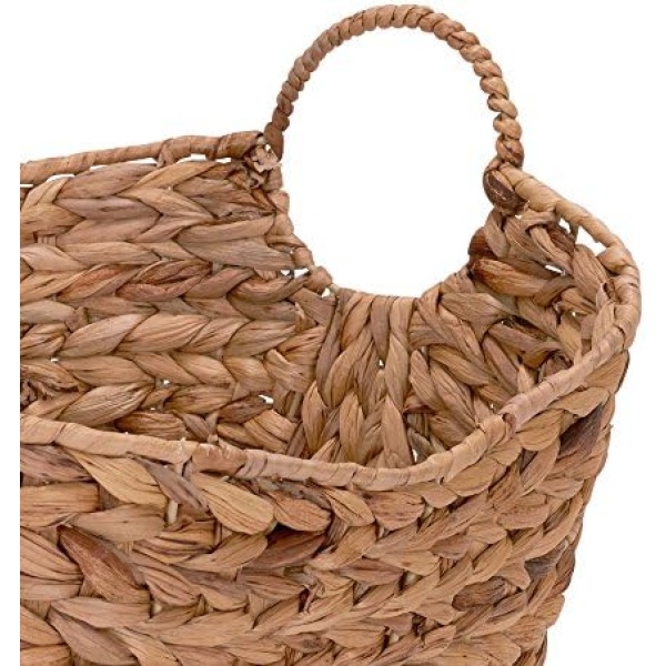 Household Essentials ML-4002 Tall Water Hyacinth Wicker Basket - Image 4