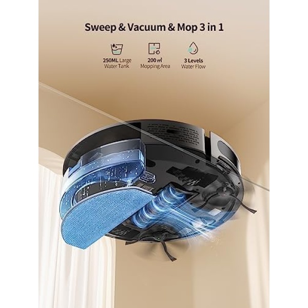 Robot Vacuum and Mop,4500pa,Auto Robotic Vacuum Cleaner, Self-Charging - Image 3