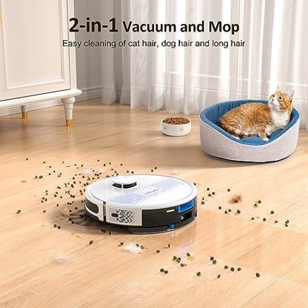 Robot vacuums 3000Pa, Lubluelu 2 in 1 Robot Vacuums and Mop, Lidar Navigation - Image 8