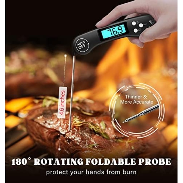 Meat Thermometers, DOQAUS Instant Read Food Thermometers for Cooking - Image 3