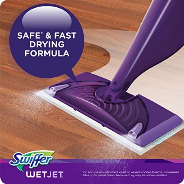 Swiffer WetJet All Purpose Floor Cleaner Solution, Liquid Refill Bottle, Open - Image 3