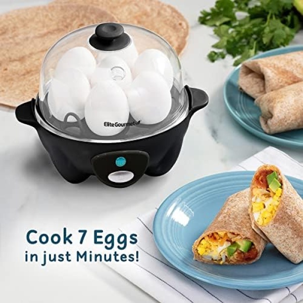 Elite Gourmet EGC-007B# Rapid Egg Cooker, 7 Easy-To-Peel, Hard, Medium - Image 9