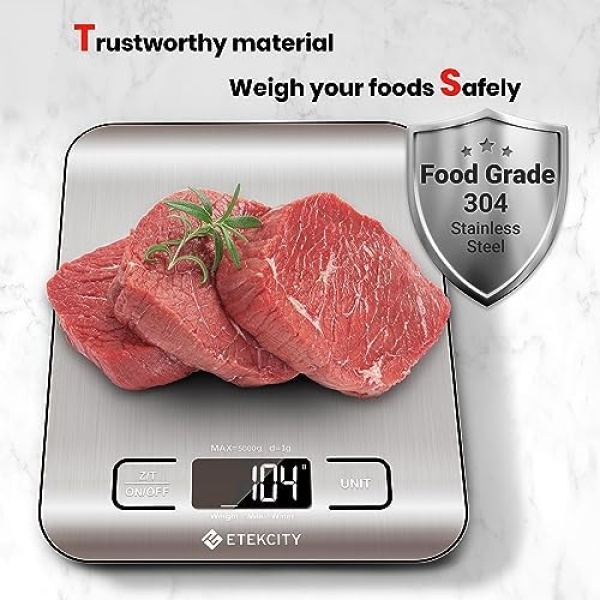 Etekcity Food Kitchen Scale, Digital Grams and Ounces for Weight Loss, Baking - Image 7