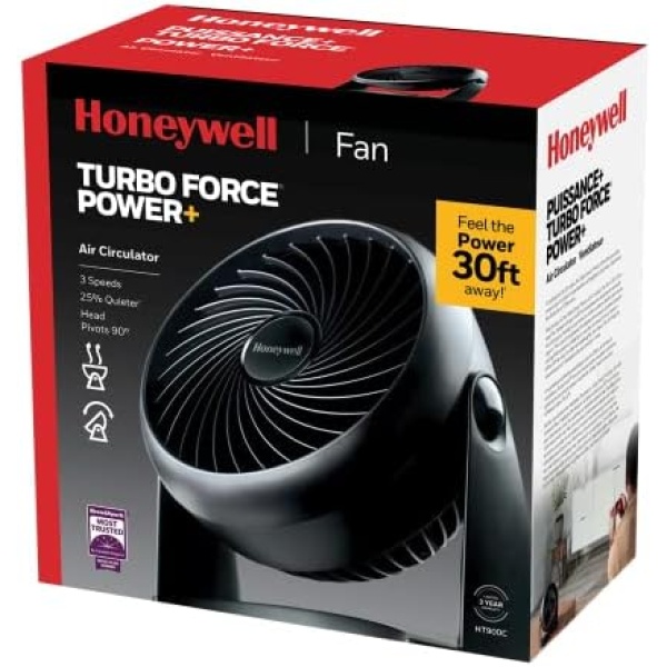 Honeywell HT900C 7" TurboForce® POWER+ Desk/Table Fan, Air Circulator - Image 9