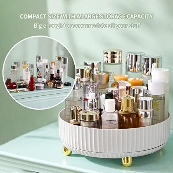 funest Makeup Perfume Organizer, 360 Degree Rotating Lazy Susan Cosmetic Desk - Image 3