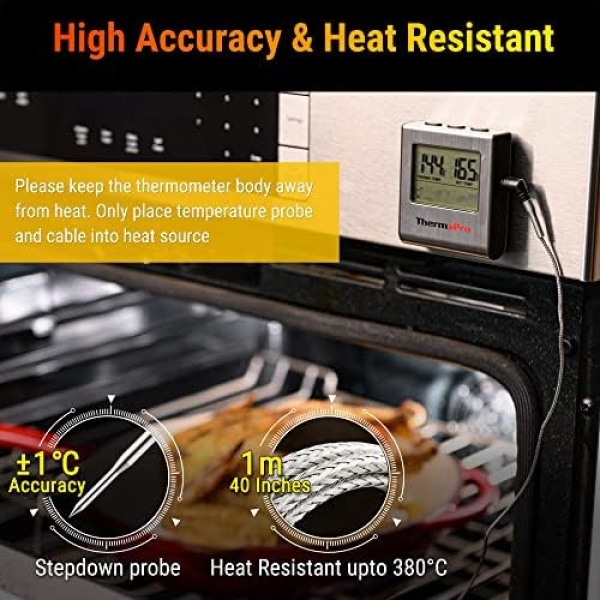 ThermoPro TP16 Digital Meat Thermometer with Food-grade Temperature Probe - Image 3