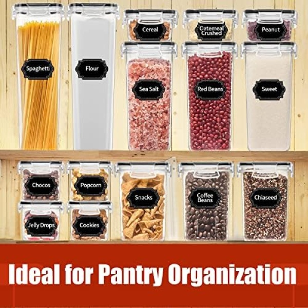 PRAKI 30 Pack Airtight Food Storage Containers for Kitchen Pantry Organizers - Image 6