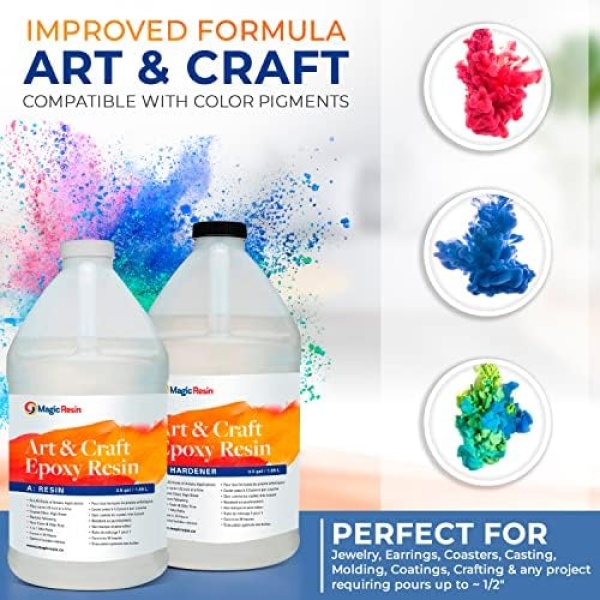 Epoxy Resin Kit for Art & Craft | 1 Gallon (3.78 L) | UV Resistant & Odorless - Image 3