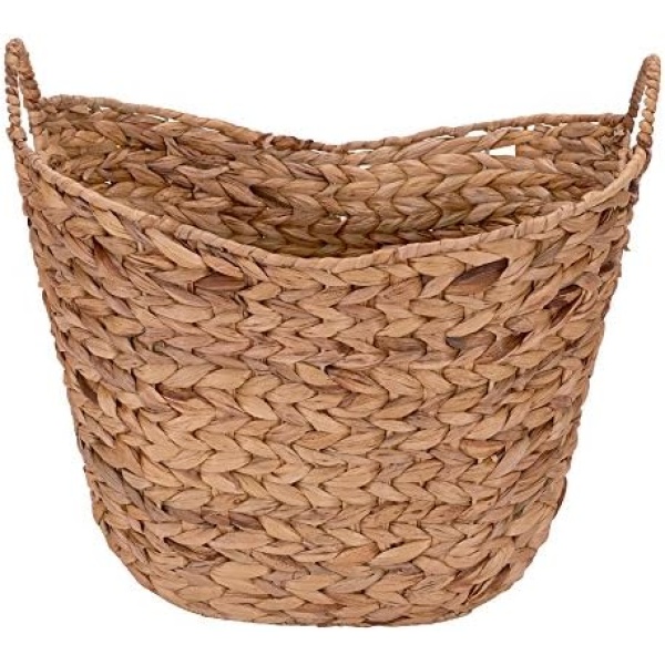 Household Essentials ML-4002 Tall Water Hyacinth Wicker Basket - Image 6