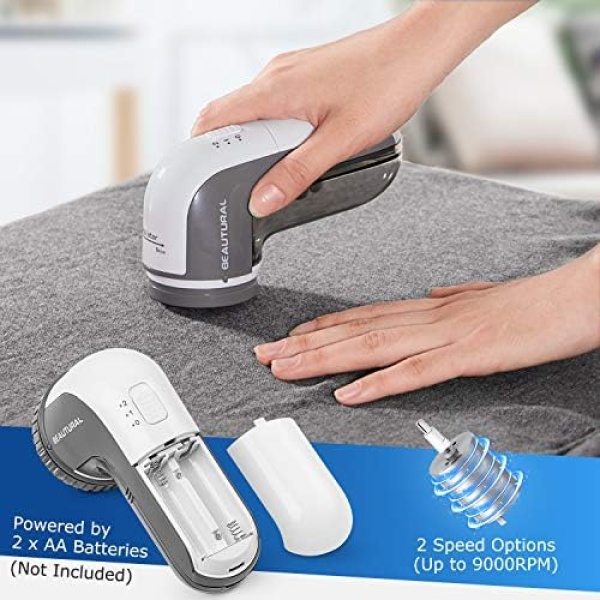 BEAUTURAL Lint Remover Fabric Shaver and Sweater Defuzzer with 2-Speeds - Image 5