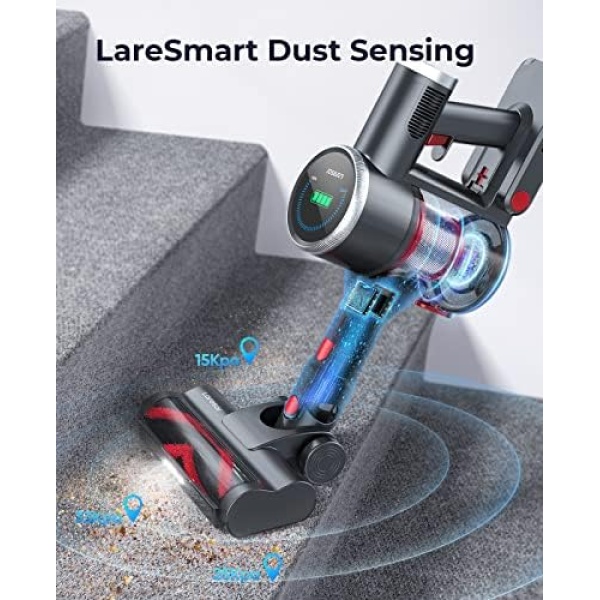 Laresar Cordless Vacuum Cleaner, 400W 33KPa Powerful Vacuum, 55 Mins Battery - Image 3