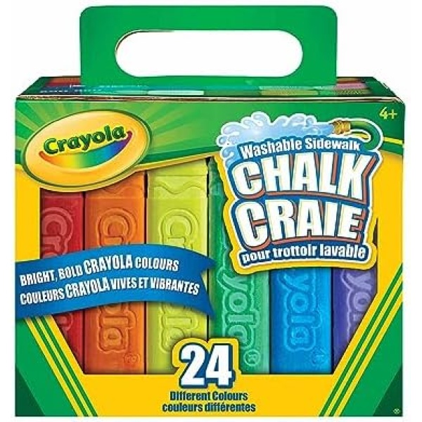 Crayola 24-Count Sidewalk Chalk Washable Toy Kit