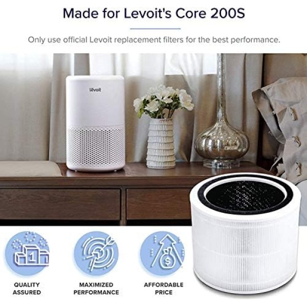 Levoit Core 200S Air Purifier Replacement Filter,3-in-1 Pre-Filter, True HEPA - Image 3