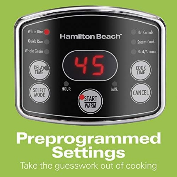 Hamilton Beach Rice & Hot Cereal Cooker, 7-Cups uncooked resulting in 14-Cups - Image 4