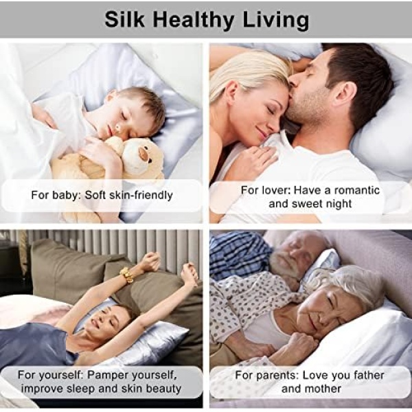 Ravmix 100% Mulberry Silk Pillowcase for Hair and Skin with Hidden Zipper - Image 7