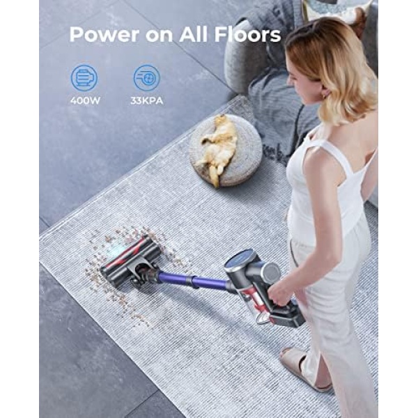 Laresar Cordless Vacuum Cleaner, 400W 33KPa Powerful Vacuum, 55 Mins Battery - Image 2