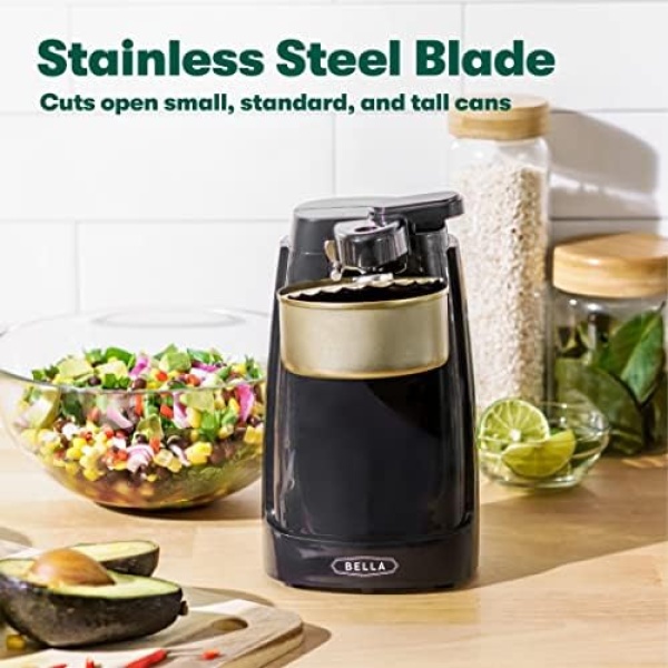 BELLA Electric Can Opener and Knife Sharpener, Multifunctional Jar and Bottle - Image 3