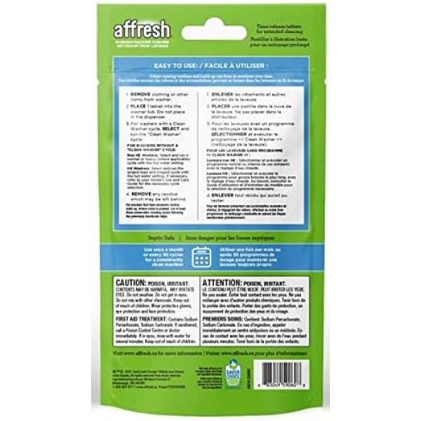 Affresh Washing Machine Cleaner, 3 tablets (3 Months Supply) - Image 9